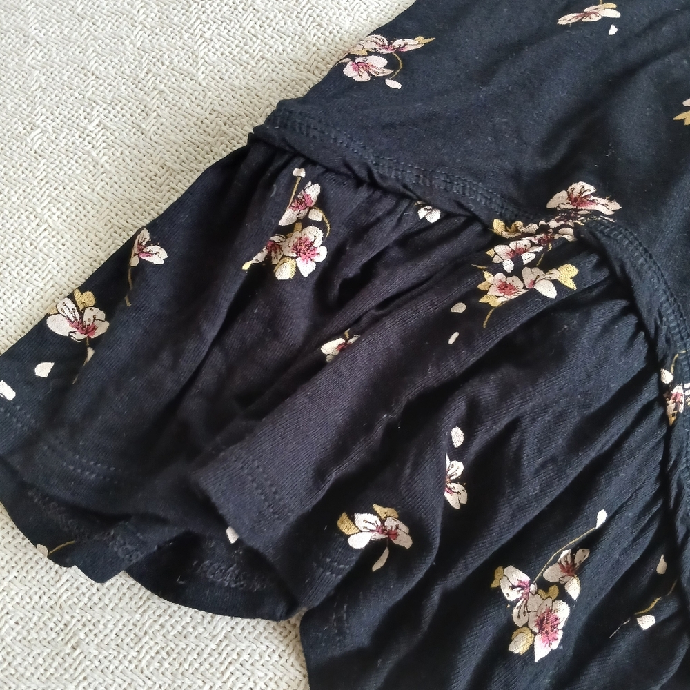free people ♡ olivia printed tunic top dark boho babydoll medium whimsical - Picture 10 of 15